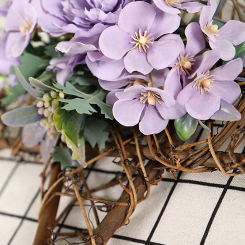 Xsimuleret boligindretning væghængende blomst træ pentagram vedhæng vægdør hængende krans juledekoration