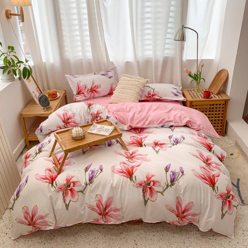 Chinese Bedding Set,Duvet Cover 175x220 3Pcs With Pillowcase,Red Flower Pattern 200x230 Quilt Cover,King Size Blanket Cover: Cover 160x200cm 3pcs
