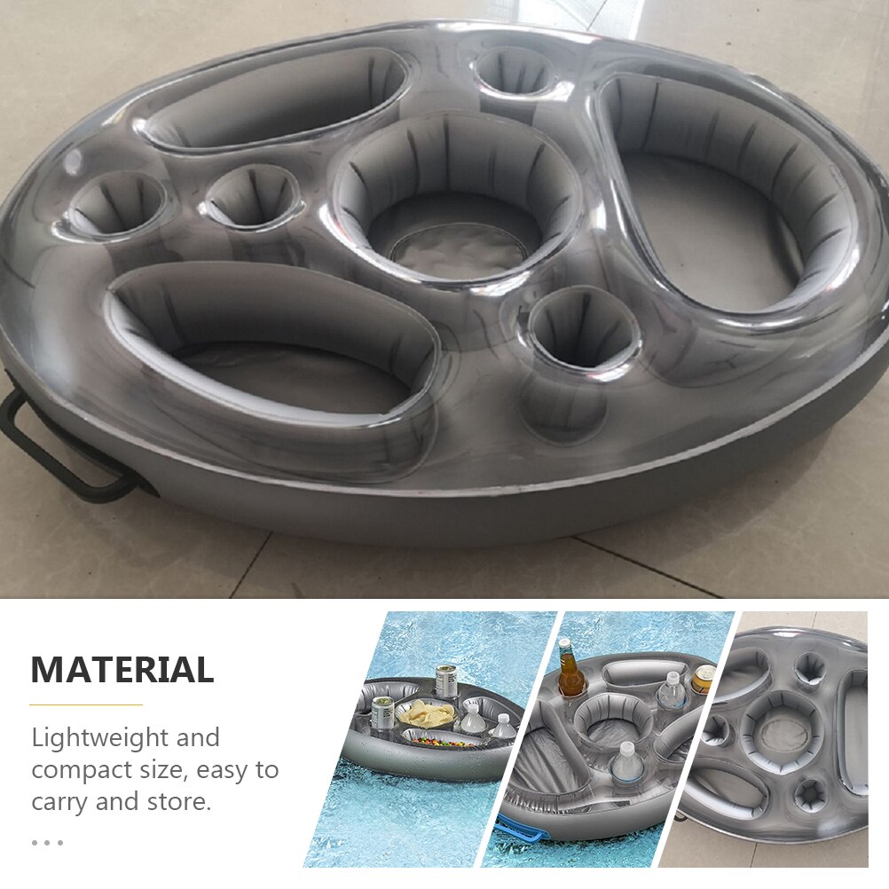 1Pc Opblaasbare Drijvende Bekerhouder Tub Drijvende Lade Pvc Fruit Opbergvak