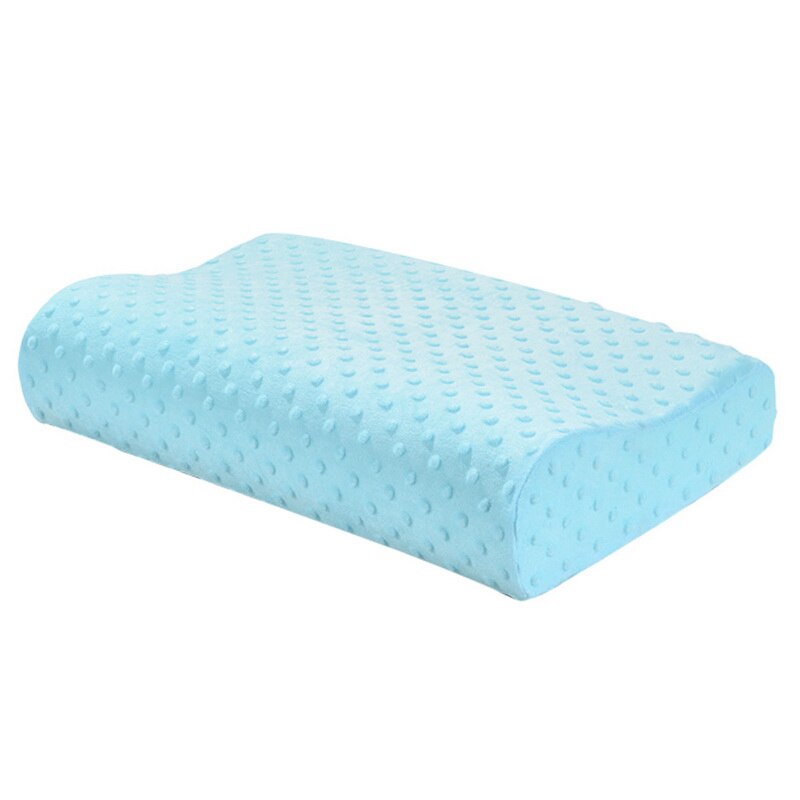 Orthopedic Memory Foam Bedding Pillow Neck Protection Slow Rebound Shaped Maternity Pillow For Sleeping Pillows 50*30CM: Blue