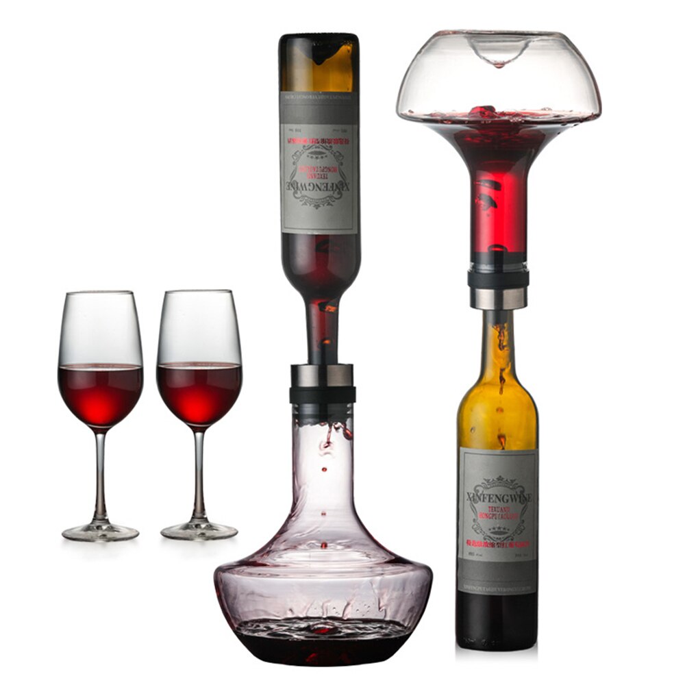 Bar Wine Accessories Glass Decanter Water Glasses Large For Family Bottle Jug Pourer Aerator Handmade Crystal 1400ML Breathing