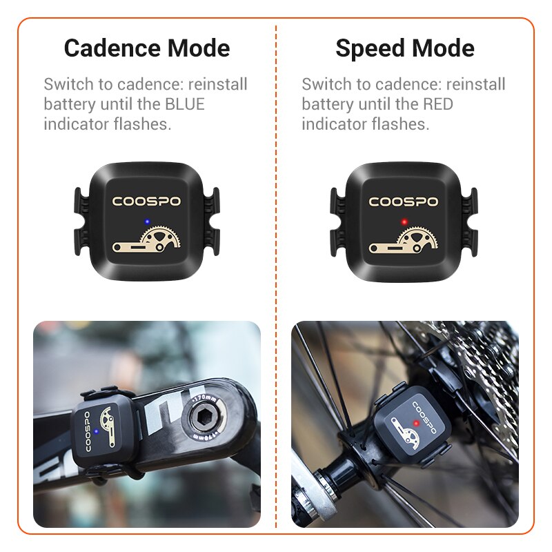 Coospo BK467 Snelheid/Cadanssensor Bluetooth Ant + Waterdicht Weg Fiets Rpm Sensor Voor Wahoo Garmin Gps Fietscomputer