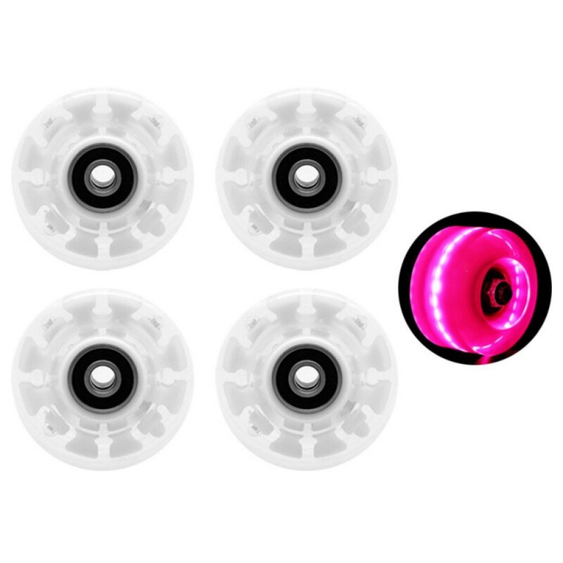 4Pcs Glow Skate Flash Wheel Micro Scooter Flashing Roller Back Rear Skateboard Scooter Ball Roller Wheels: D