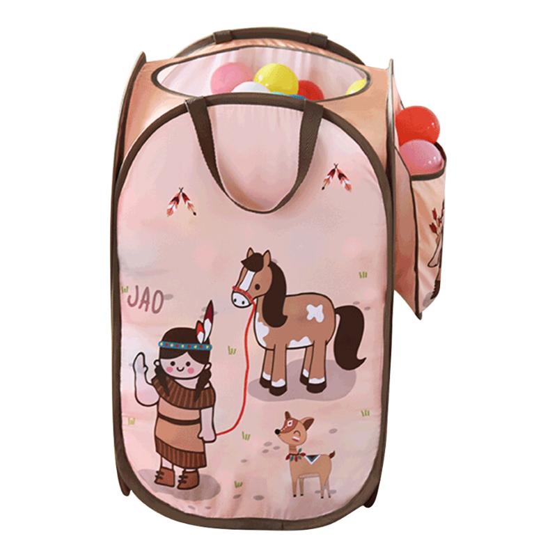 Nette Karikatur Ozean Bälle Spielzeug Lagerung Korb Große Kapazität Eimer Organizer: B