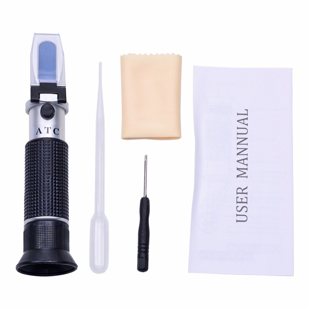 Handheld Sugar Solution Brix Refractometer Honey Beer Fruit Refractometer Fluid Sweetness Saccharimeter Concentration Meter Test