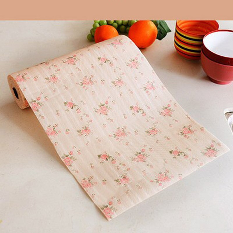 1 rolo colorido cozinha gaveta esteira 30x300 cm à prova dwaterproof água gavetas armário prateleira forros à prova de umidade esteira de mesa: Pink Flower