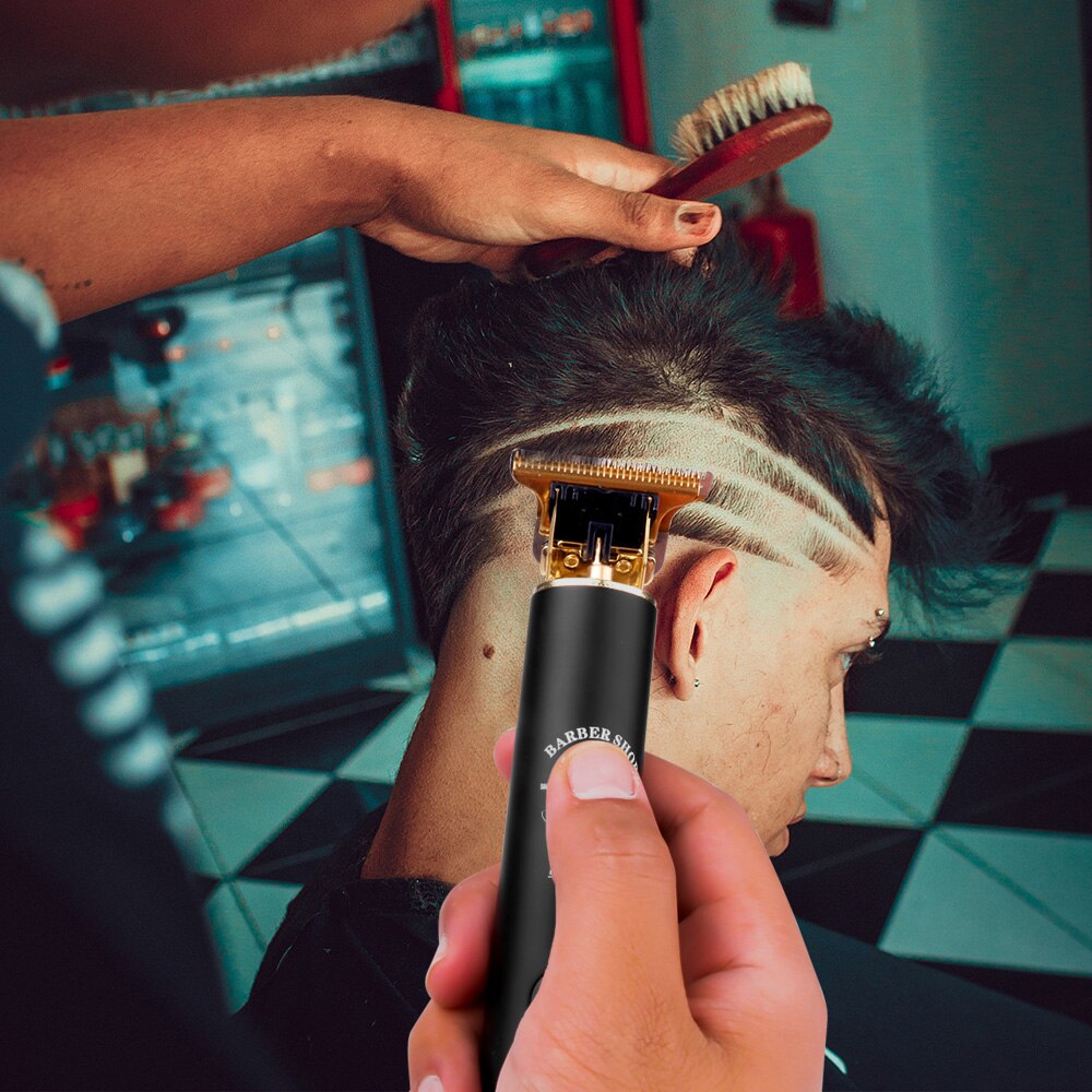 Usb Professionele Tondeuse Elektrische Tondeuse Mannen Cordless 0Mm Baard Scheermes Trimmers Kapper Haar Knippen Remover