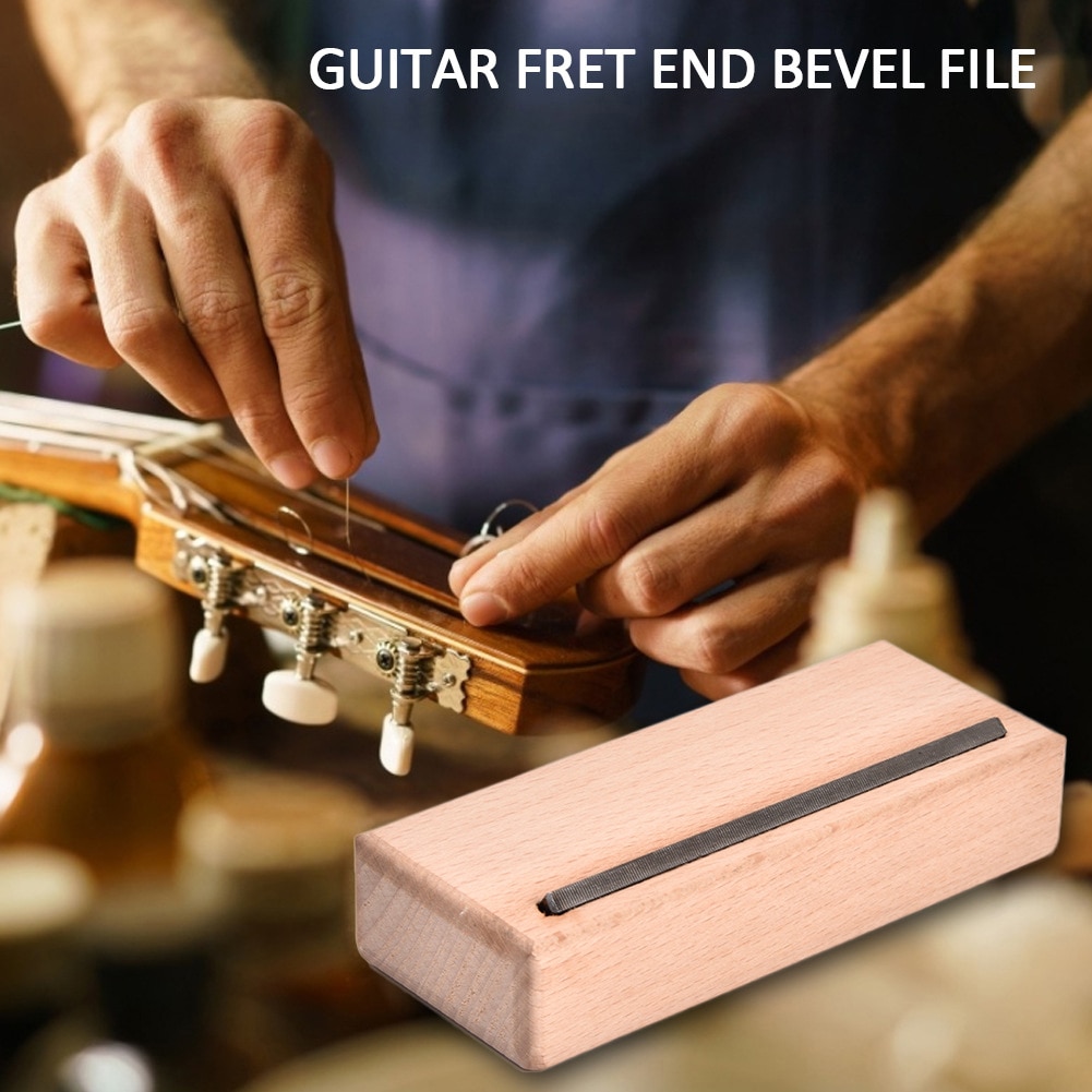 Mango cónico de arce duro para guitarra, Lima de ángulo biselado de 45 grados, archivo de molino de doble corte, herramientas de reparación profesionales Luthier, piezas de guitarra