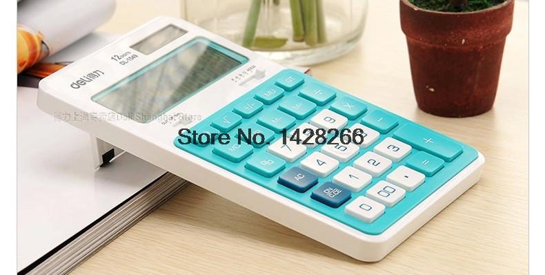 Dual Power Calculadora Electronic Big Display Calculating Candy Color Calculator Stationery Office Material School Supplies: YELLOW