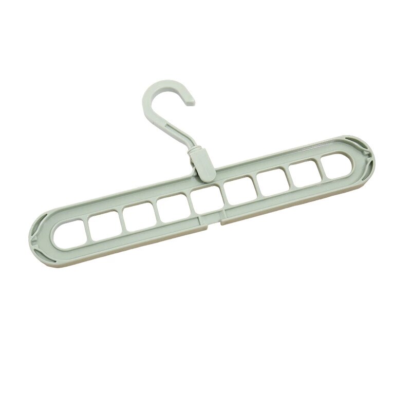 Cintres de Support multifonctions 9 trous, en plastique, Support pour vêtements, supports de séchage, Support de rangement pour vêtements et manteaux, organisateur: Green