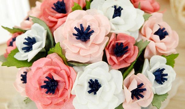 Vilten mooie bloemen decoratie gratis knip diy materiaalpakket handgemaakte bloemen van vilt voor decoratie en huis