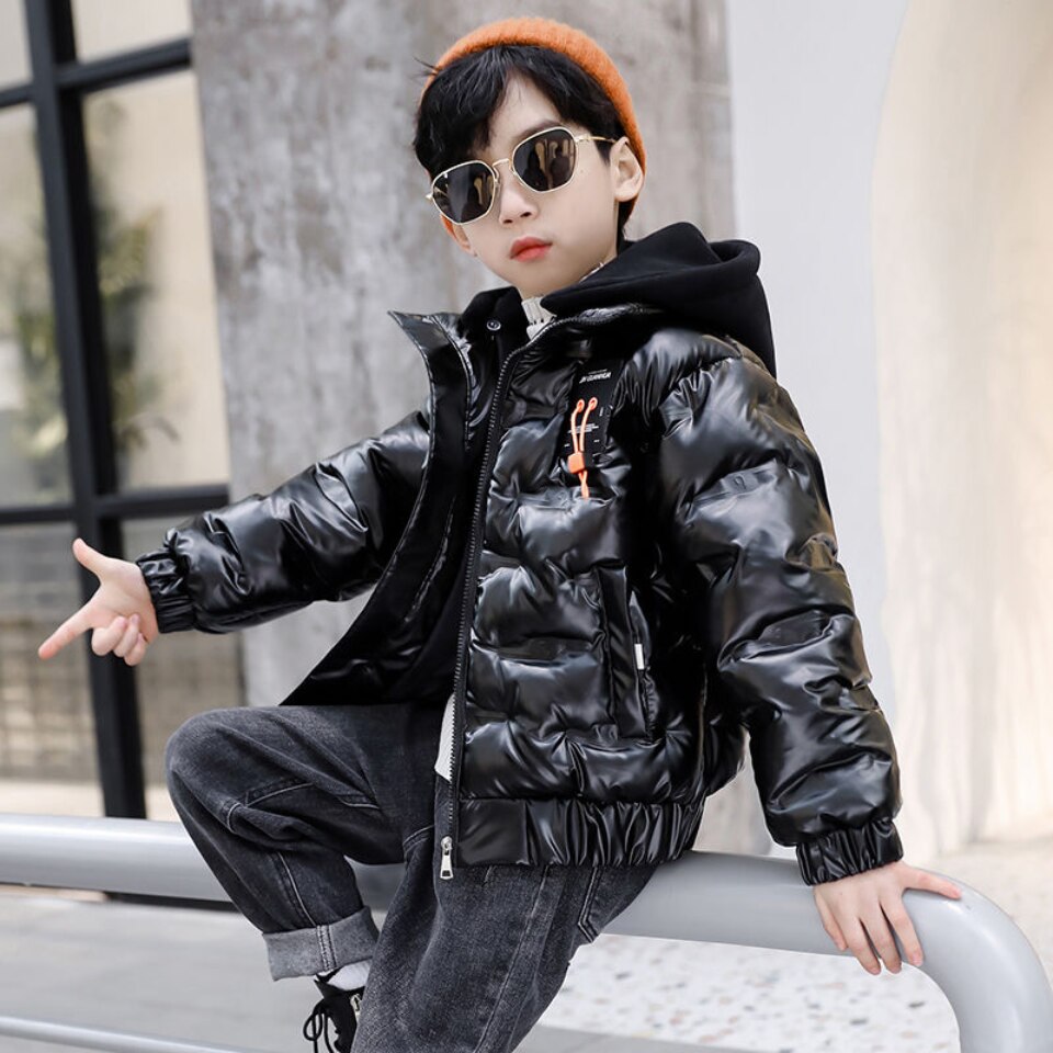 2 Kleuren Winter Kids Jongens Jassen Jas Korte Ongedwongen Capuchon Waterdicht Bovenkleding Voor 4 6 8 10 12 14Yrs Baby jongen Winter Kleding: 201 as picture / 4