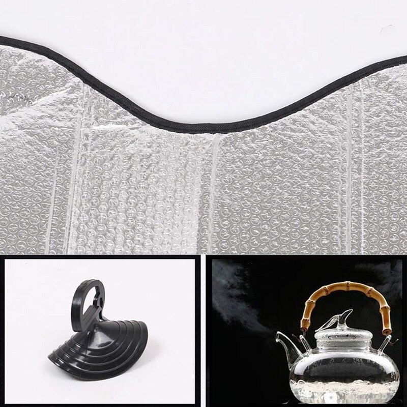 Car Windshield Sun Shade Reflector Anti UV Protector Screen 130*60CM Aluminum Foil Sun Visor Cover Block Car Accessories