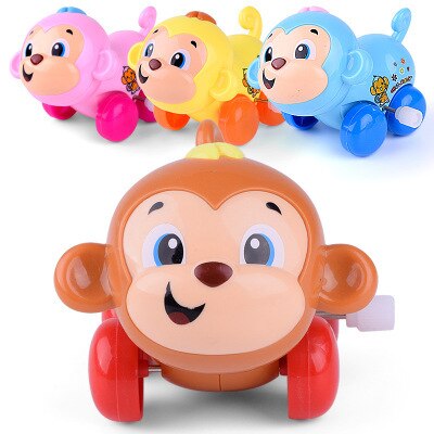 2022 New 1pcs Creative Children Clockwork Toy Novelty Cartoon Winding Winding Small Toy Winding Mini Gift: Crooked monkey