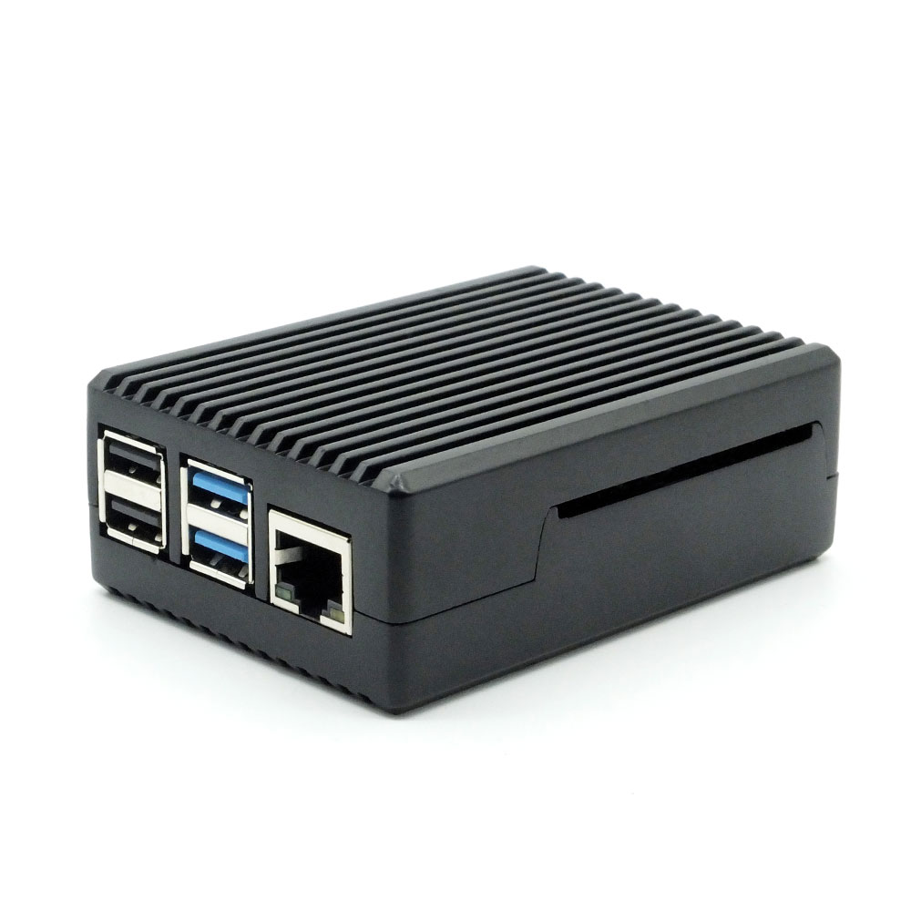 Raspberry Pi 4 Model B Black Dark Gray Aluminum Alloy Case Passive Cooling Shell Metal Enclosure Heat Dissipation for Pi 4