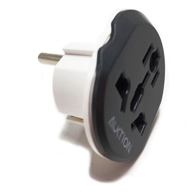 Auktion 16A Universele Eu (Europa) converter Adapter 250V Ac Travel Charger Wall Power Plug Socket Adapter Voor Us Uk Au Smart Tool: Black