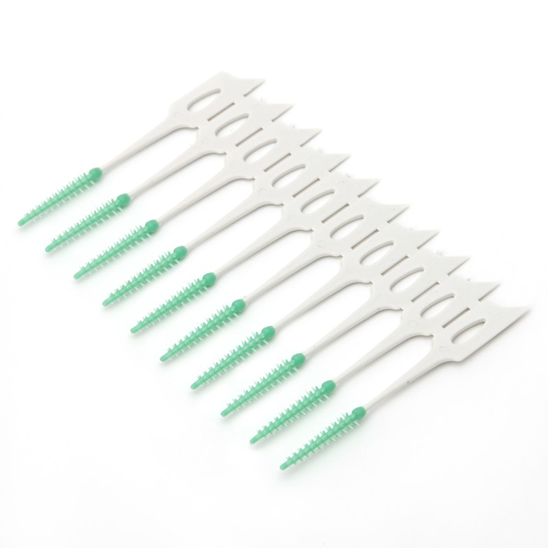 Soft Clean Between Interdental Floss Brushes Random Color Oral Care Tool 40 PCS/Pack Elastic Massage Gums Toothpick Pro