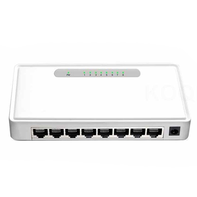 8 Port Gigabit Switch VLAN 1000M Desktops Ethernet Network Switching Hub Shunt 8 Gigabit Uplink Hub: Default Title