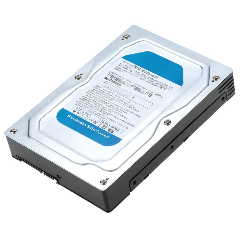 1 baie 2.5 "à 3.5" SATA adaptateur de convertisseur de disque dur 2.5 à 3.5 pouces disque dur interne SSD plateau Caddy avec Interface USB 3.0