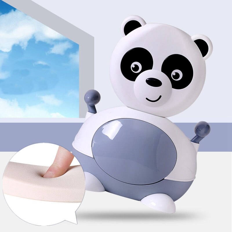 Słodki panda niemowlę nocnik miska trening deska klozetowa dla dzieci basen dla chorego przenośne pisuarowe miękkie oparcie garnki krzesło: biały