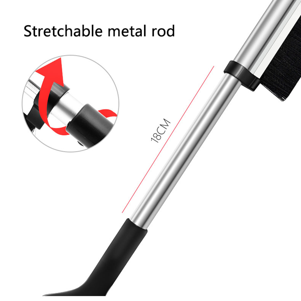 Intrekbare Auto Sneeuw Ijskrabber Double-gebruik Uitschuifbare Voertuig Sneeuw Borstel Ijs Verwijderen Borstel Winter gereedschap Snowbrush