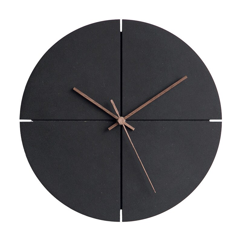 Nordic Minimalistische Wandklok Zwarte Woonkamer Klokken Persoonlijkheid Huishoudelijke Stille Muur Horloges Home Decor