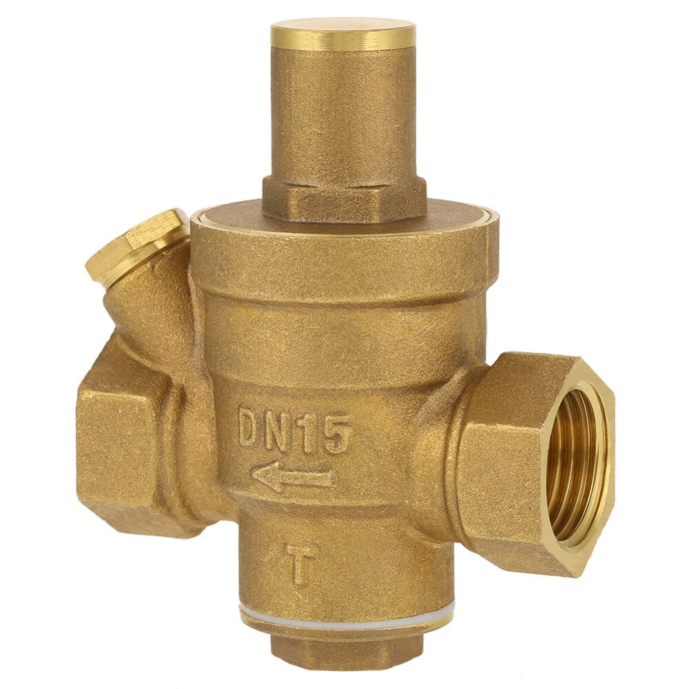 DN15 1/2" Reducing Regulator Valve Brass Water Pressure Reducing Regulator Valve Adjustable Thread Water Pressure Reducing Valve