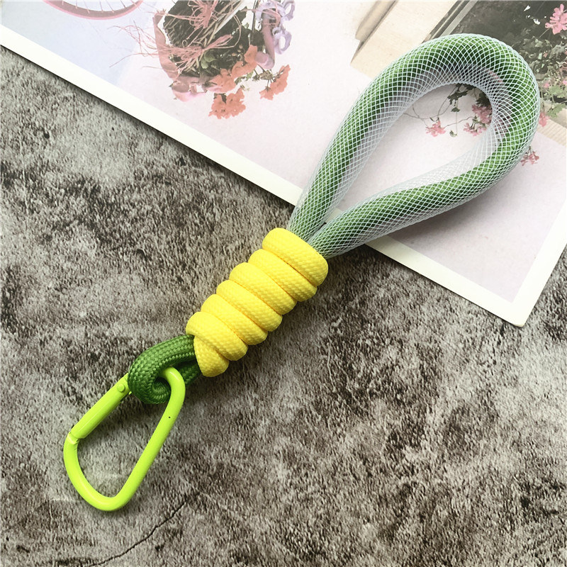 Lanyard Leuchtstoff Farbe Phone Strap Mesh Landyard für Taschen Geflochtene Streifen Keycord Hängen Hosen Zubehör Keychain: 02