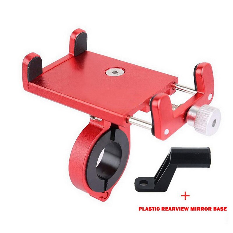 Aluminum Bicycle Phone Holder For Smartphone Outdoor Adjustable Support GPS Bike Phone Stand Mount Bracket Bicycle Accessories: rearview mirror R