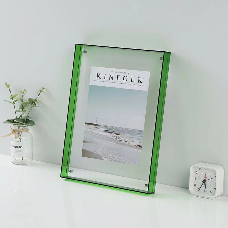Kleur Acryl Aan De Muur Gemonteerde Holle Fotolijst Voor Het Inlijsten Van Foto, Poster, Schilderij, Certificaat, Desktop Decoratieve Fotolijst: 5 inch / Paars