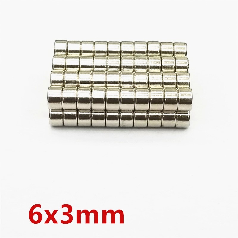 Neodymium Magneet 6X3 Zeldzame Aarde Kleine Super Sterke Ronde Permanente 6*3Mm Koelkast Elektromagneet Ndfeb Nickle magnetische Schijf