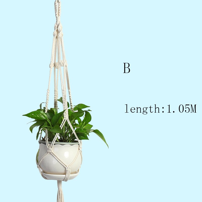 1pc Handmade Macrame Plant Hanger Hanging Rope Flo... – Grandado