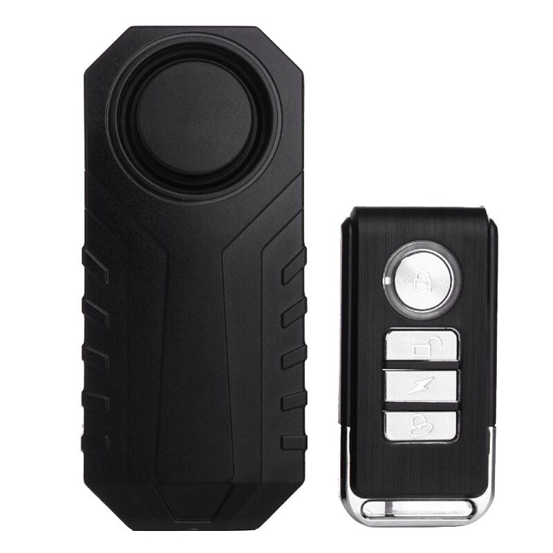113db luide draadloze antidiefstalalarmen voor fietsen, waterdicht, deur-/raamtrillingsalarm, licht alarm met afstandsbediening