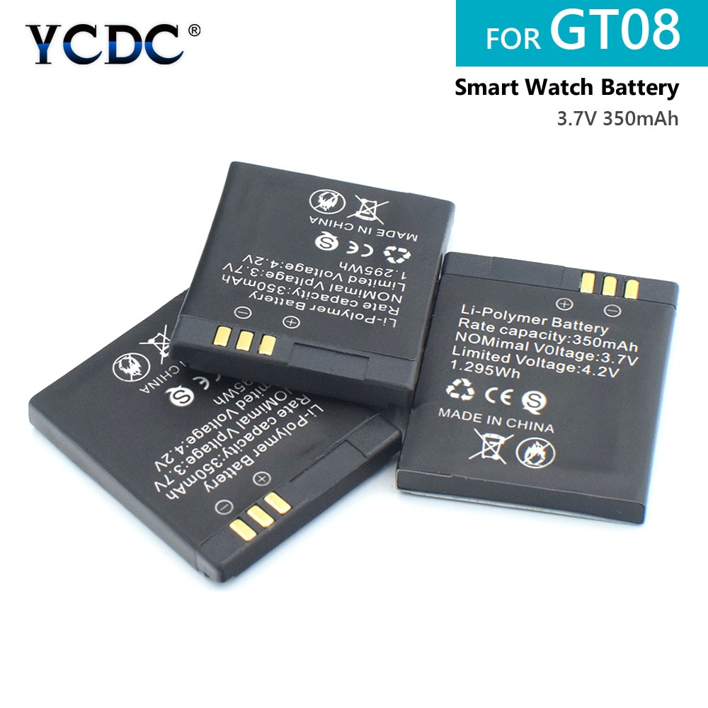 Original rechargeable Li-ion Battery 3.7V 350MAH Smart Watch Battery Replacement Battery For Smart Watch GT08 ONLY
