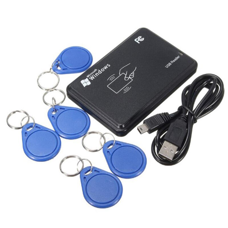 125KHz / 13.56MHz USB RFID Readers Dual Frequency Reader Proximity Sensor Smart Card Reader no Drive for Access Control