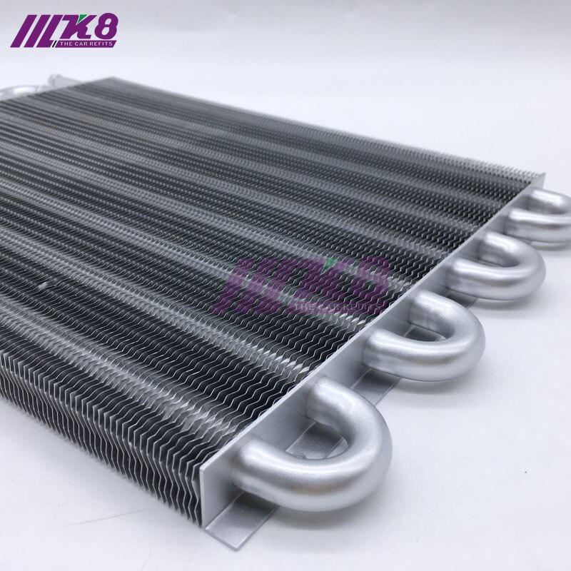 ALUMINUM REMOTE TRANSMISSION OIL COOLER /AUTO-MANUAL RADIATOR CONVERTER 8 Row UNIVERSAL