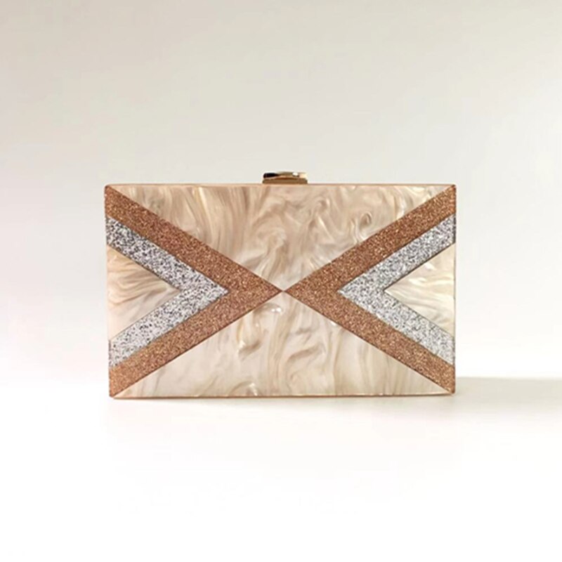 Saco do mensageiro das mulheres à moda nova carteira elegante senhora lantejoulas acrílico embreagem bolsa do vintage retalhos bolsa geométrica sacos de noite: Default Title