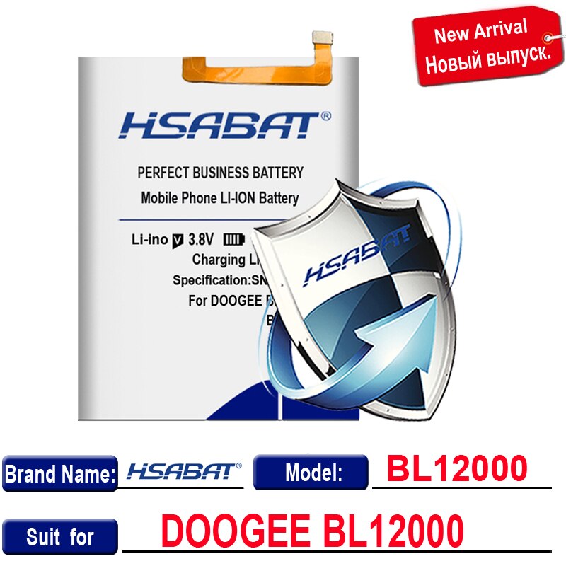 Batería HSABAT para Doogee Mix 2/S60/BL12000 BL12000 Pro/BL7000/MIX/BL5000/S70 S70 Lite/S30/Y6 Y6C Y6 piano de 5,5 pulgadas/X60 X60L: for Doogee BL12000