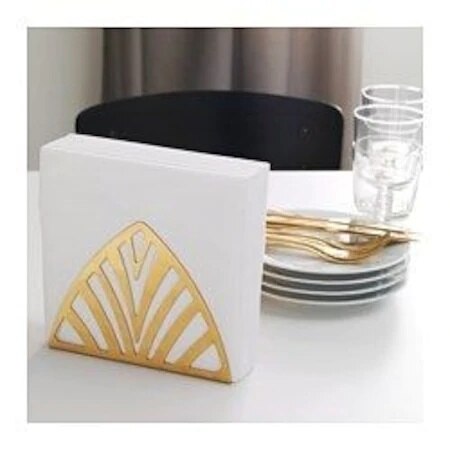 Lux Oyster Servethouder Restaurant Hotel Tafel Opslag Gold Decor Keuken Accessoires Servet Weefsel Houder