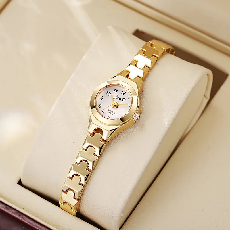 Elegante Frauen Uhren Rose Gold Luxus Stahlband Armbinde Damen Armbanduhren Weibliche Uhr Relogio Feminino Reloj Mujer: Kaffee