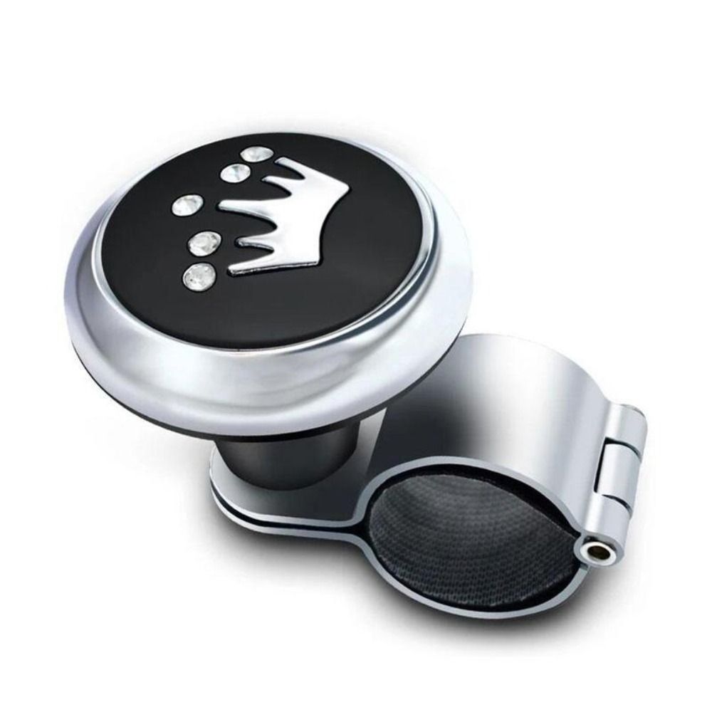 Manopola del volante dell'auto rotazione di 360 gradi manopola di aiuto della sfera del volante maniglia della sfera manopola del filatore di controllo dell'auto in ABS accessorio per auto: Grigio scuro