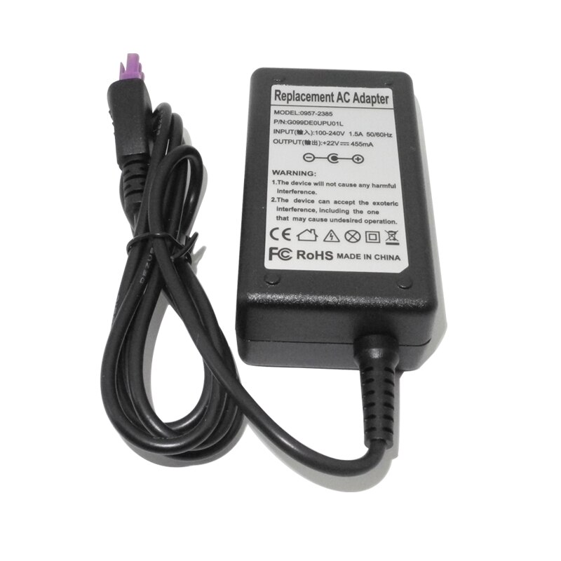 ​22V 455mA Printer Power Supply Adapter for Hp Deskjet 1518 1510 1010 1512 1514 2540 All-in-One for HP Officejet 2620 0957-2403
