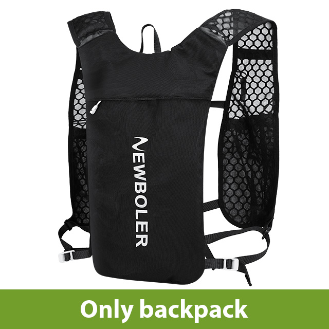 Newboler Trail running-ultraleichter 5-l-Rucksack, laufende Trink weste, Marathon, Fahrrad 2l Wasser beutel: Tiefe Blau
