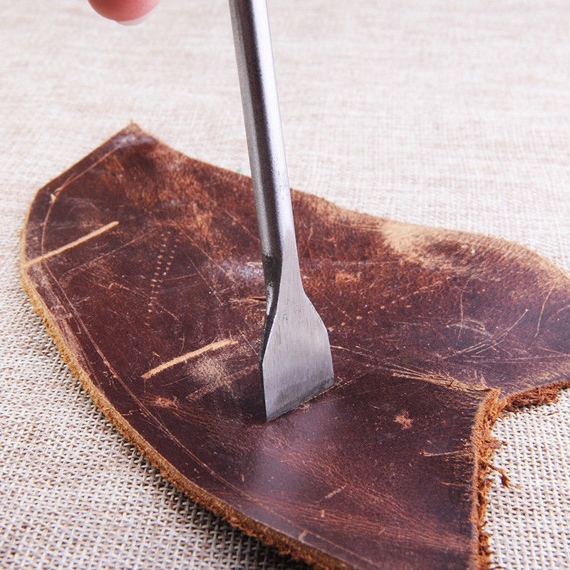 Herramienta de artesanía de cuero de 6 uds., punzón recto de acero DIY, accesorios de trabajo manual de artesanía, correa de cuero, correa de reloj, herramienta de costura