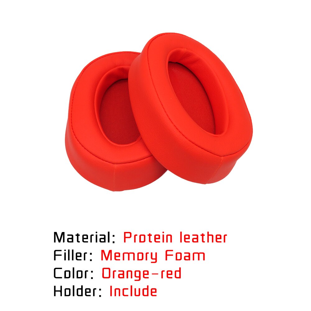 Replacement Earpads Ear Pad For Sony MDR 100ABN MDR-100ABN WH H900N WH-H900N Headphone Accessaries: Orange red