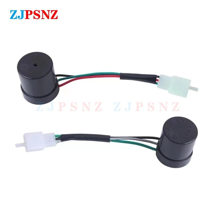 Relais clignotant à 2 fils, 12V, 48V, 64V, 3 broches, clignotant rond, signaux de clignotants, relais, Buzzer, indicateur LED
