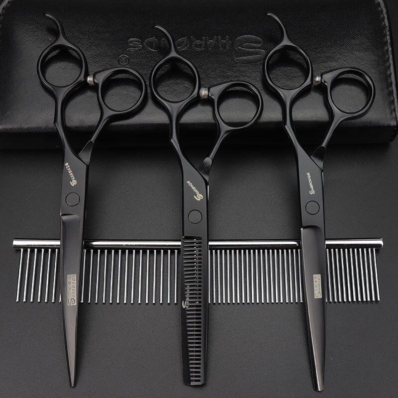 Set di forbici da 7 pollici forbici da parrucchiere professionali parrucchiere e barbiere Boutique barbiere cesoie acciaio giapponese: 3 pcs cut thin Down