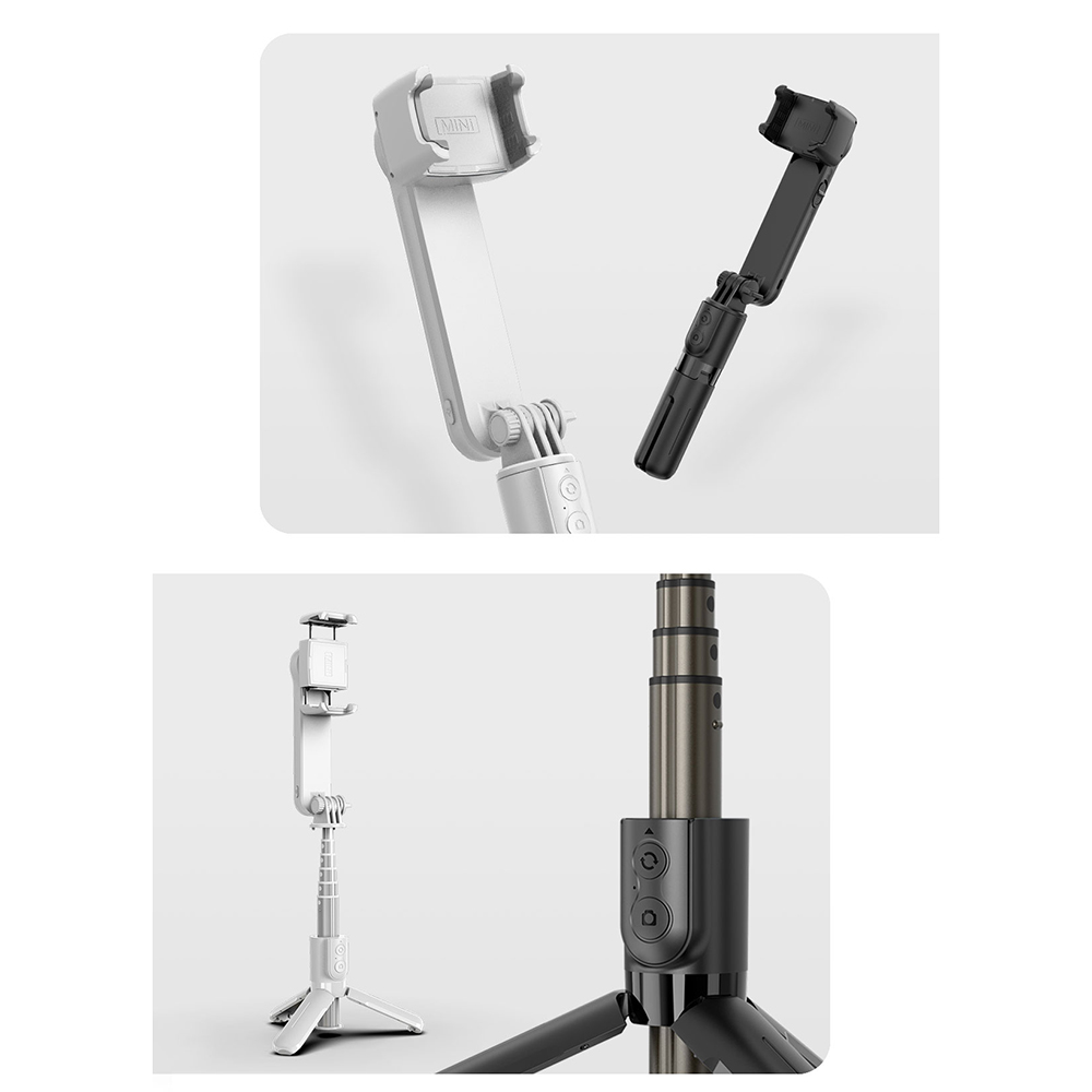 L09 Single Axis Mobile Phone Stabilizer Handheld Gimbal Fill Light Bluetooth Automatic Balance Tripod Anti-Shake Selfie Stick