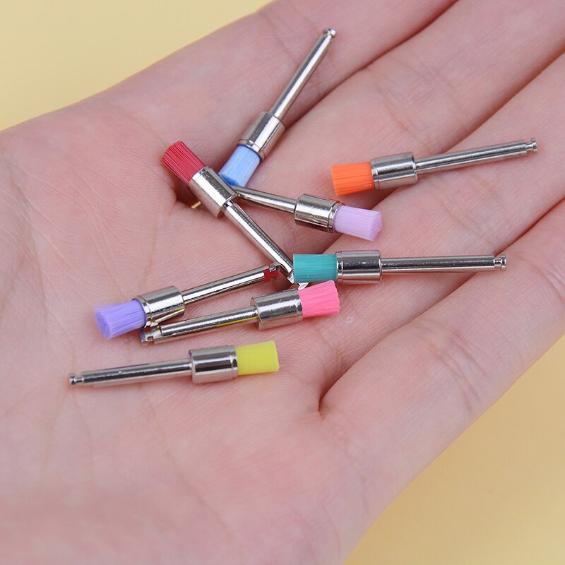 200 Pièces Brosses De Polissage Dentaire à Encliquetage - Nylon Plat Blanc Et Coloré - Pour Prothèses Et Laboratoire