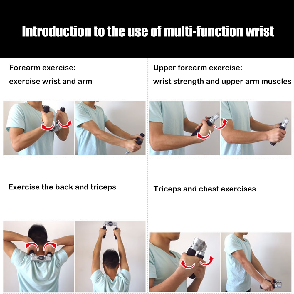 A Type Gripper Fitness Exerciser Hand Forearm Gripper Wrist Strengthener Adjustable Arm Spring Chest Expander Power Device